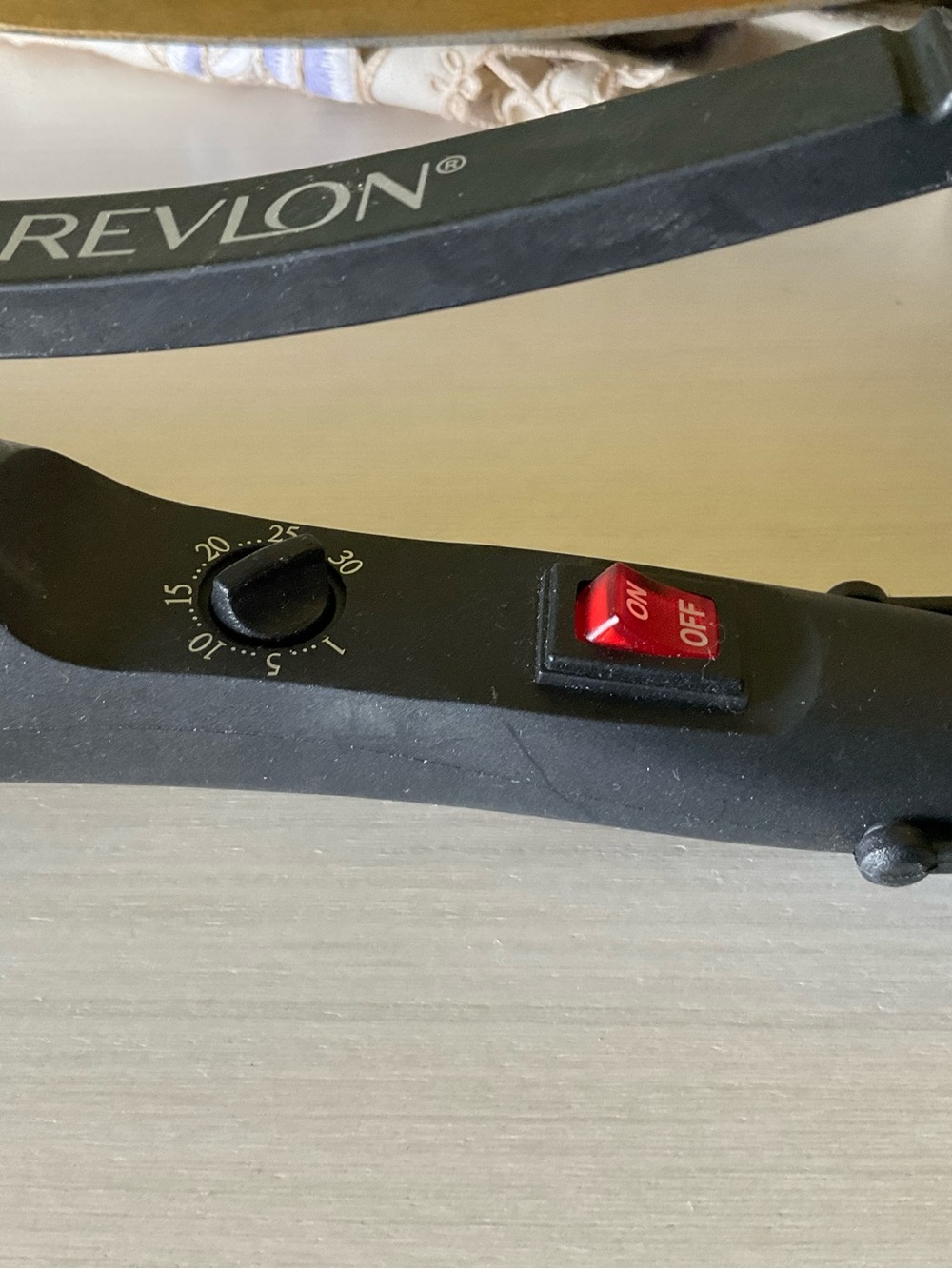 Revlon Black Styling Iron with Red Power Switch
